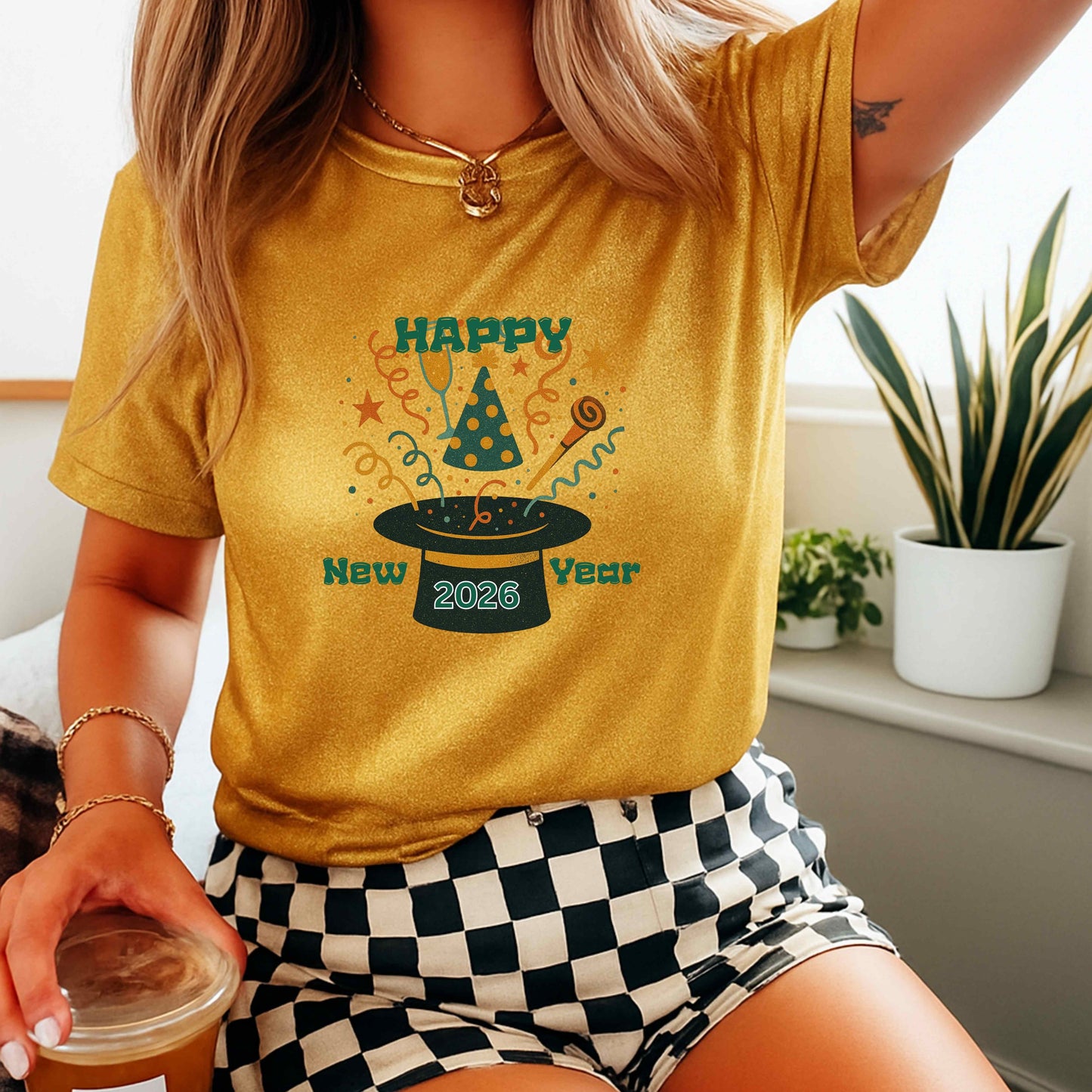 HAPPY NEW YEAR HAT. T-Shirt
