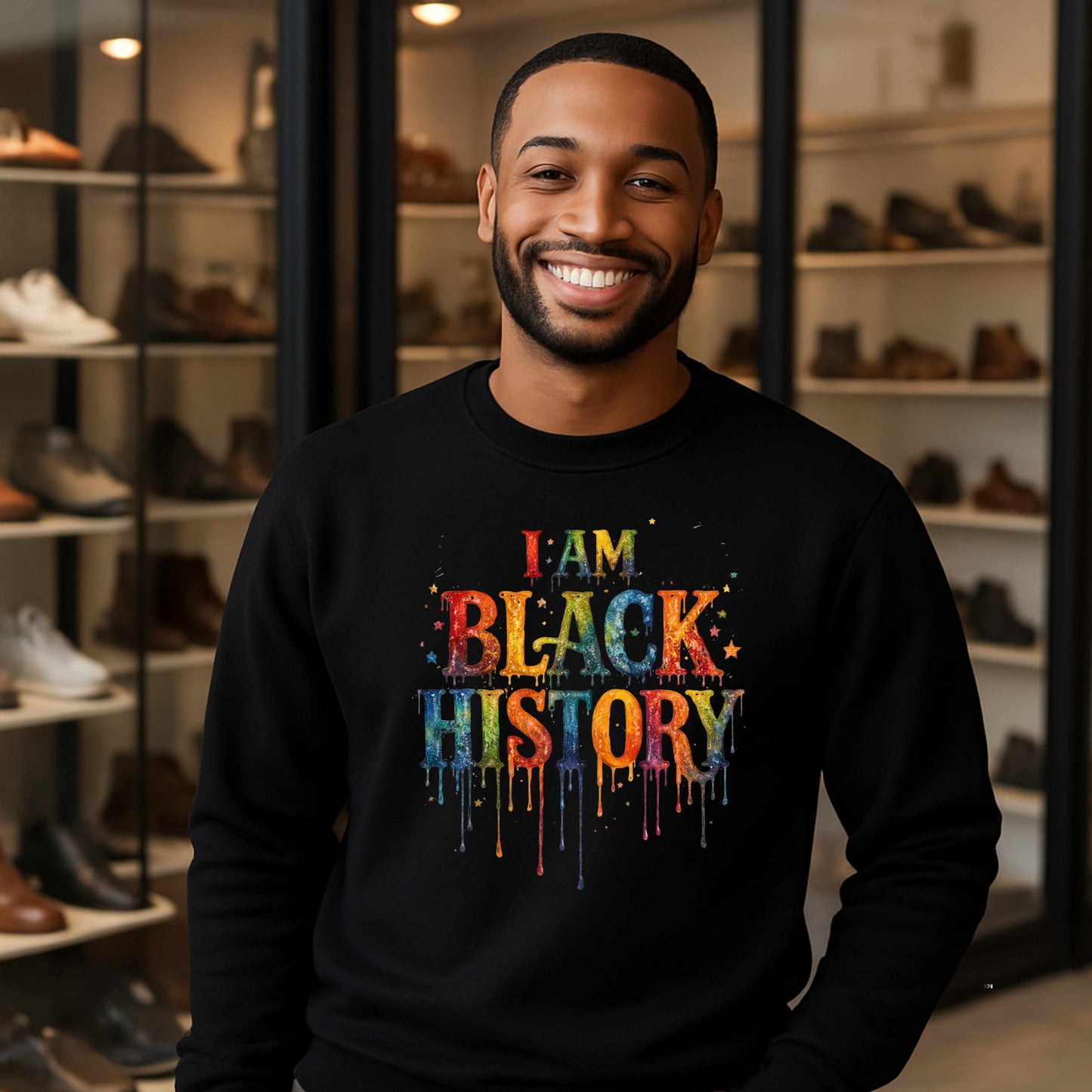 BLACK HISTORY IS POWER.   Crewneck Pullover Sweatshirt