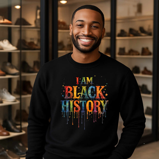 BLACK HISTORY IS POWER.   Crewneck Pullover Sweatshirt