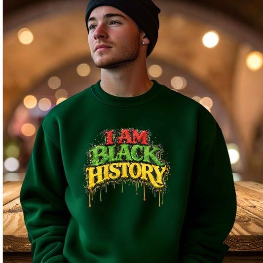 I AM BLACK HISTORY.   Crewneck Pullover Sweatshirt