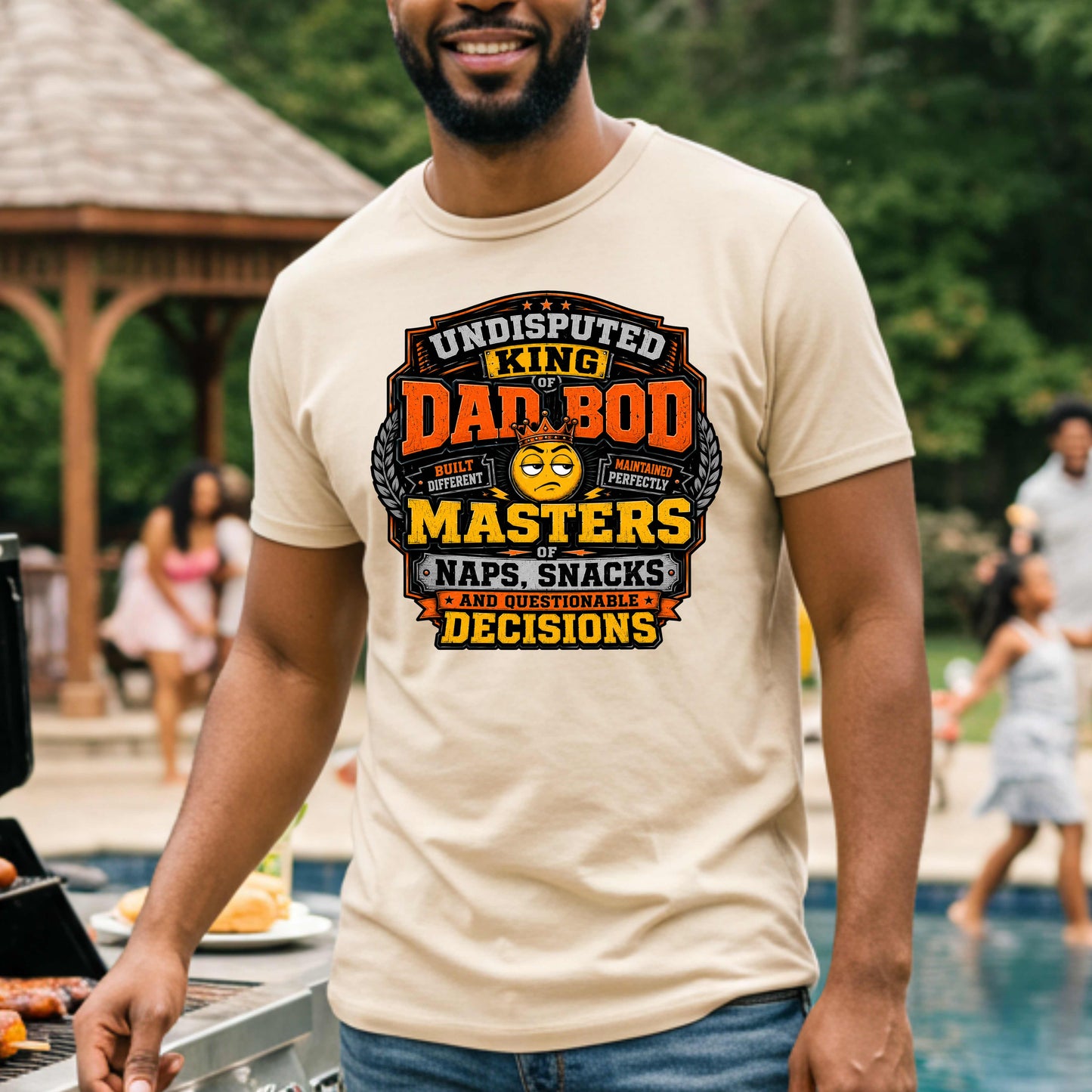 UNDISPUTED KING OF DAD BOD MASTER,   T-Shirt