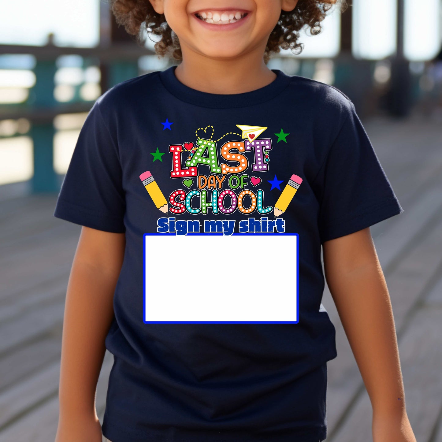 LAST DAY OF SCHOOL SIGN MY SHIRT , YOUTH  100% Cotton T-Shirt