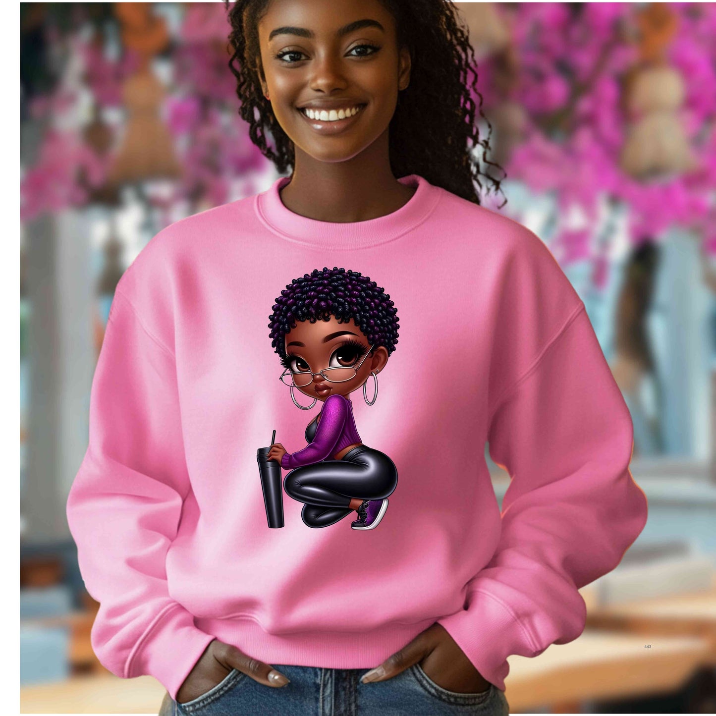 LADY IN PURPLE  Pullover Hoodie