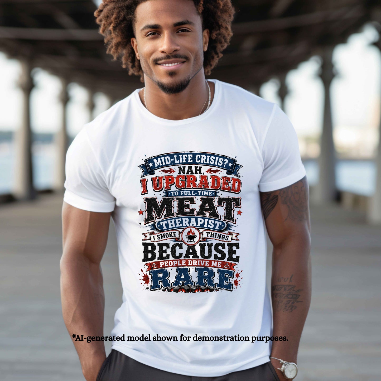 MID-LIFE CRISIS NAH  I UPGRADED TO FULL TIME , MEAT THERAPIST. T-Shirt