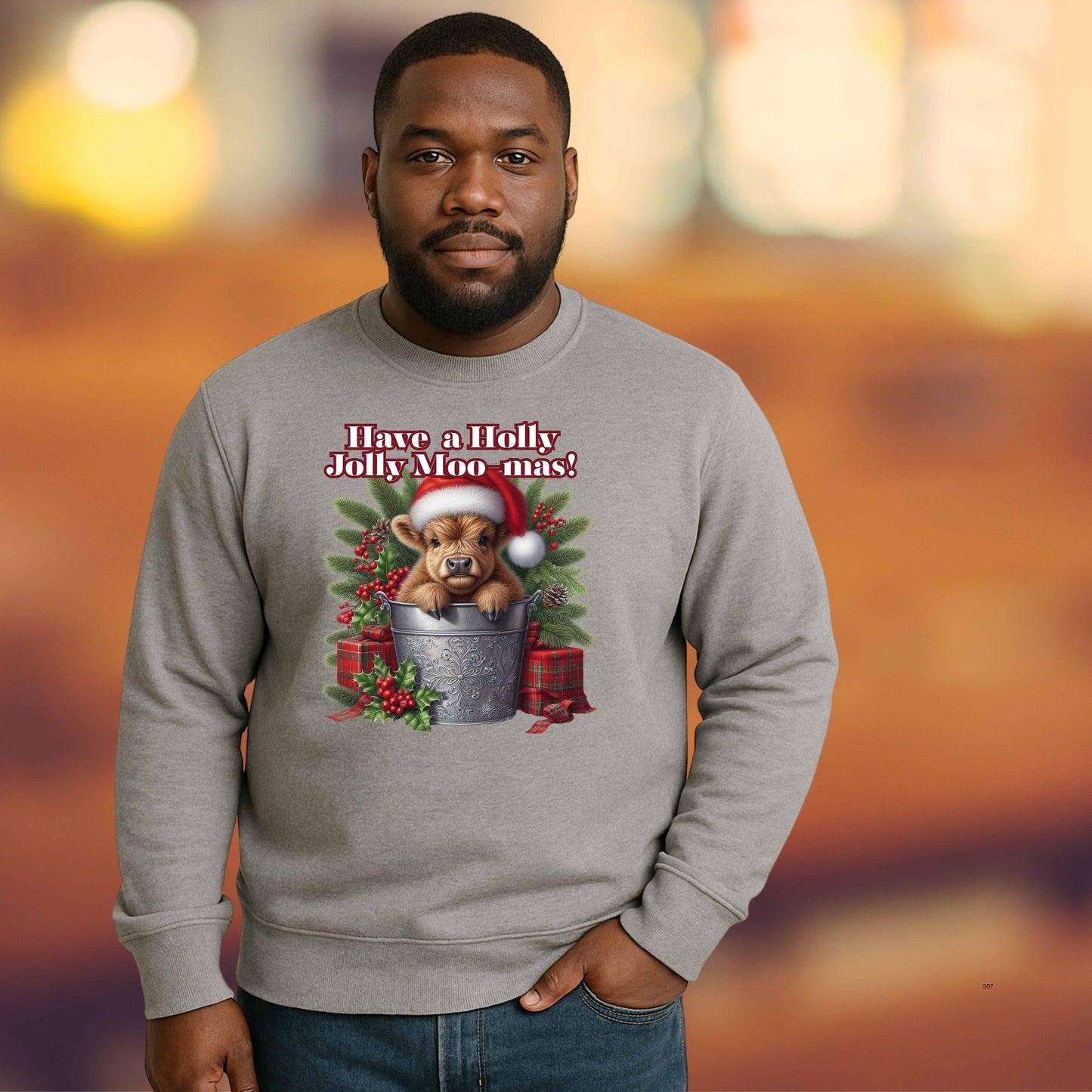 HAVE A HOLLY JOLLY MOOMAS   Pullover Hoodie