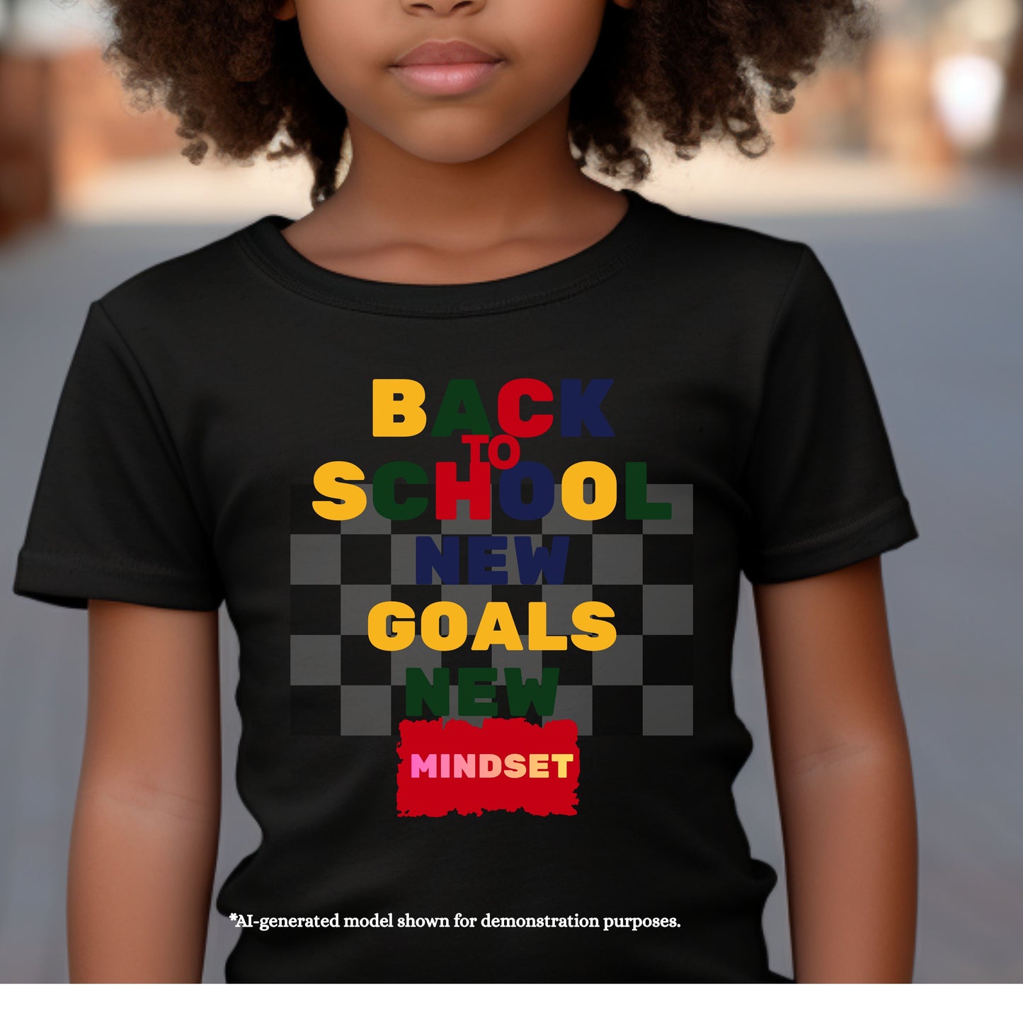 BACK TO SCHOOL NEW GOALS NE MINDSET.100% Cotton T-Shirt