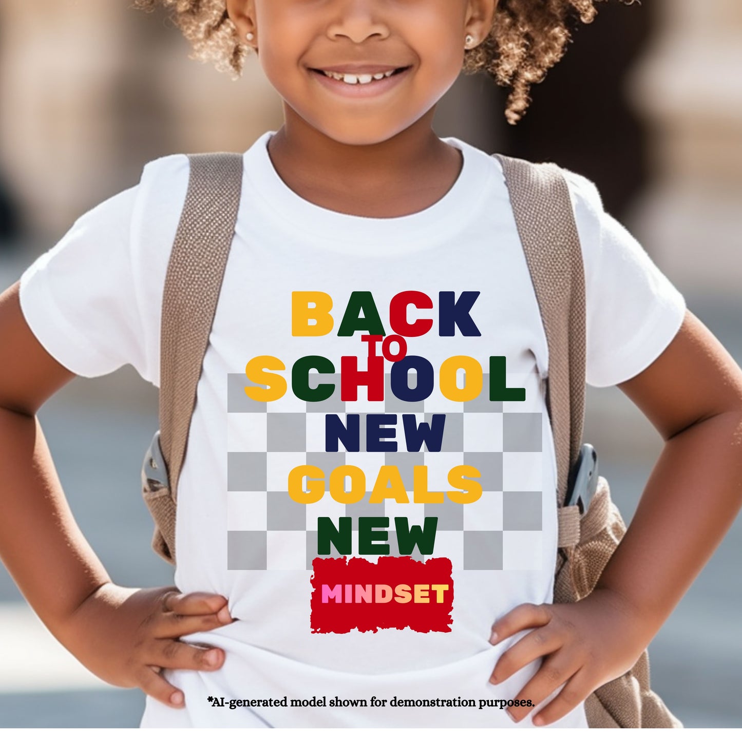 BACK TO SCHOOL NEW GOALS NE MINDSET.100% Cotton T-Shirt