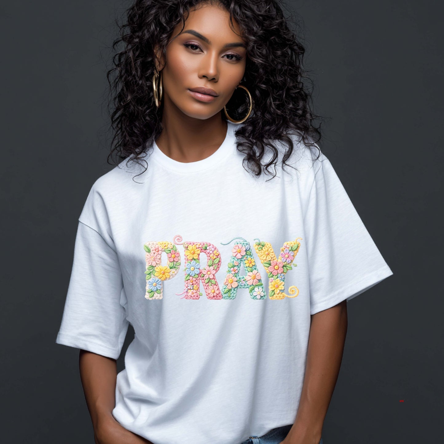 MULTICOLOR FLOWERS PRAY. T-Shirt