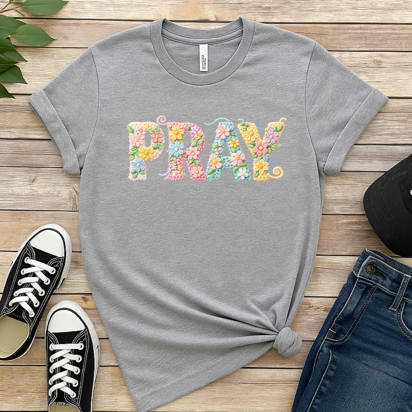 MULTICOLOR FLOWERS PRAY. T-Shirt