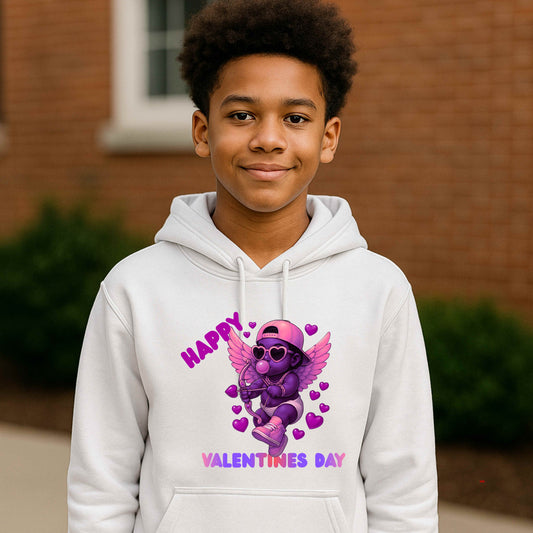 HAPPY VALENTINES DADY CUPID BABY   Youth Pullover Hoodie