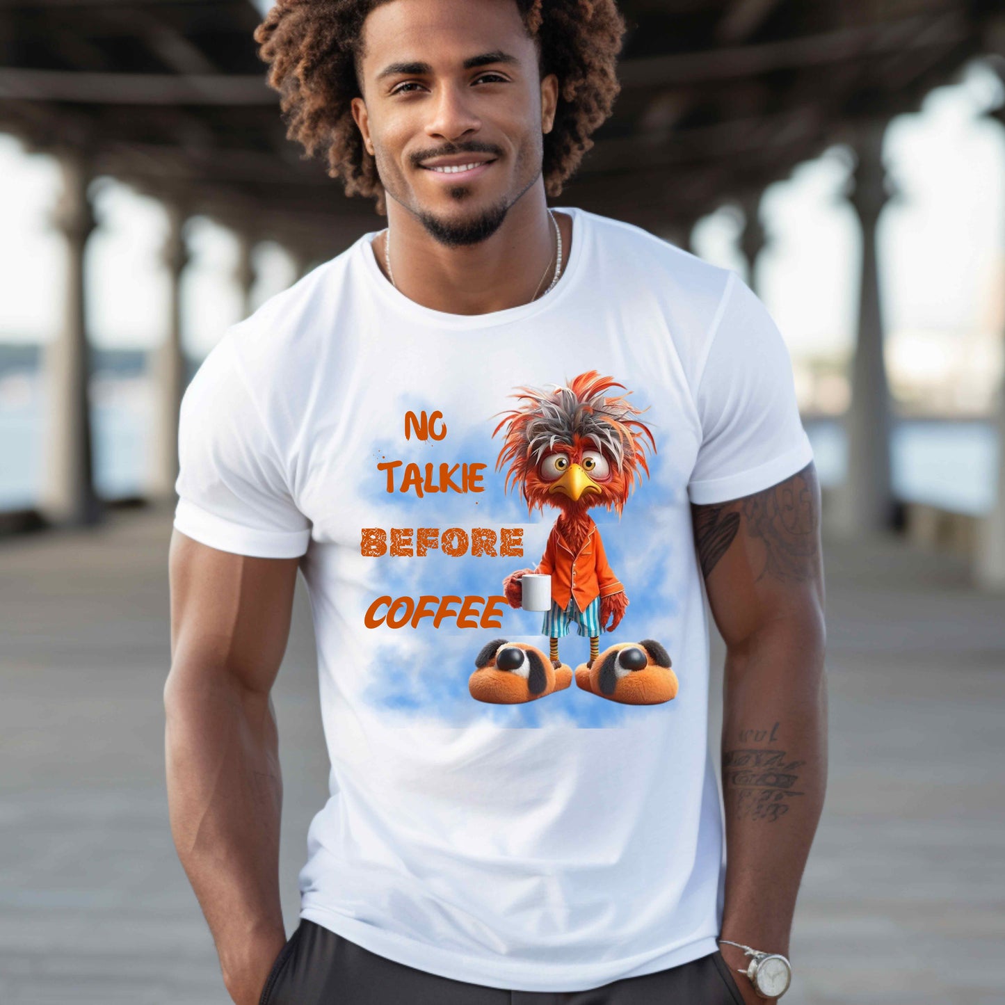 No talkie before coffee   Pullover Hoodie