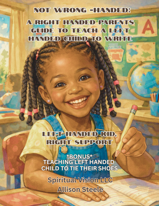 Teach Left Handed Child to Write, Right handed Parent Guide Book digital dowload