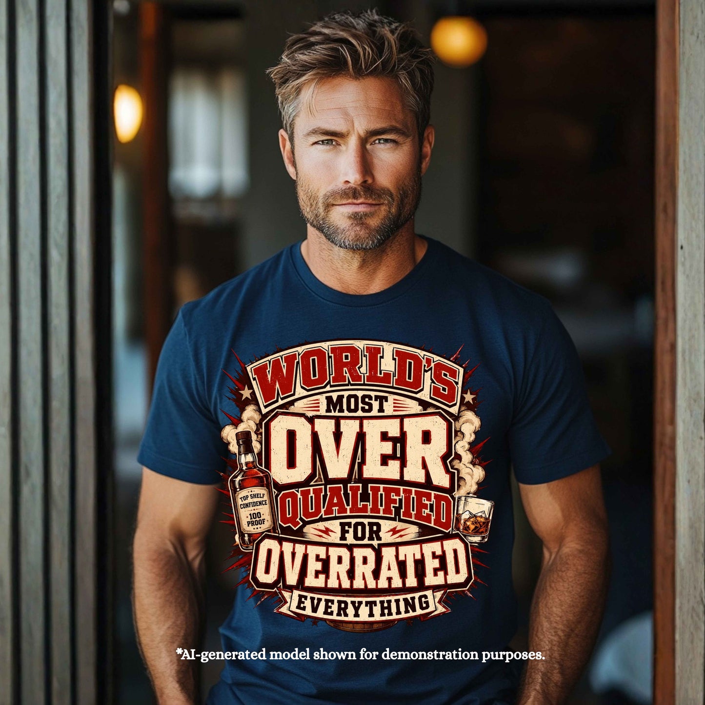 WORLD'S MOST OVER QUALIFIED FOR OVERRATED EVEYTHING. T-Shirt