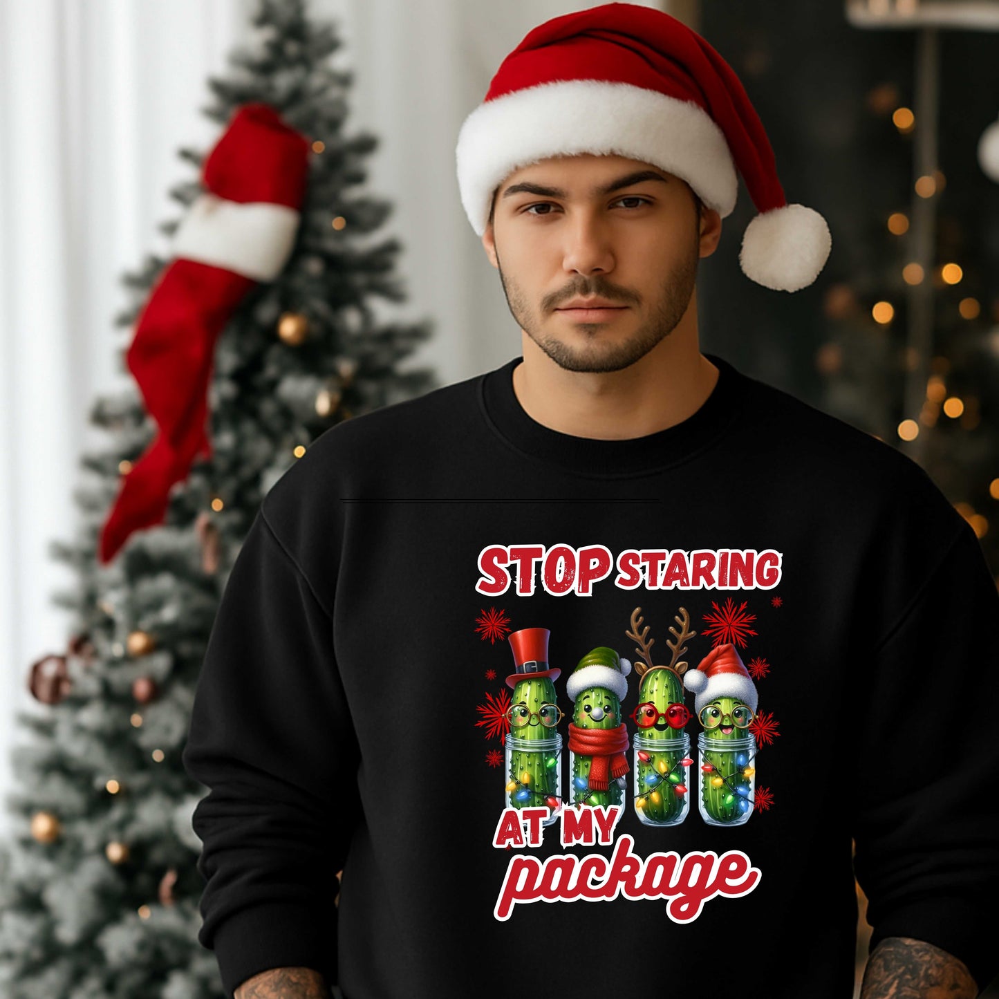 STOP STARRING AT MY PACKAGE   Pullover Hoodie