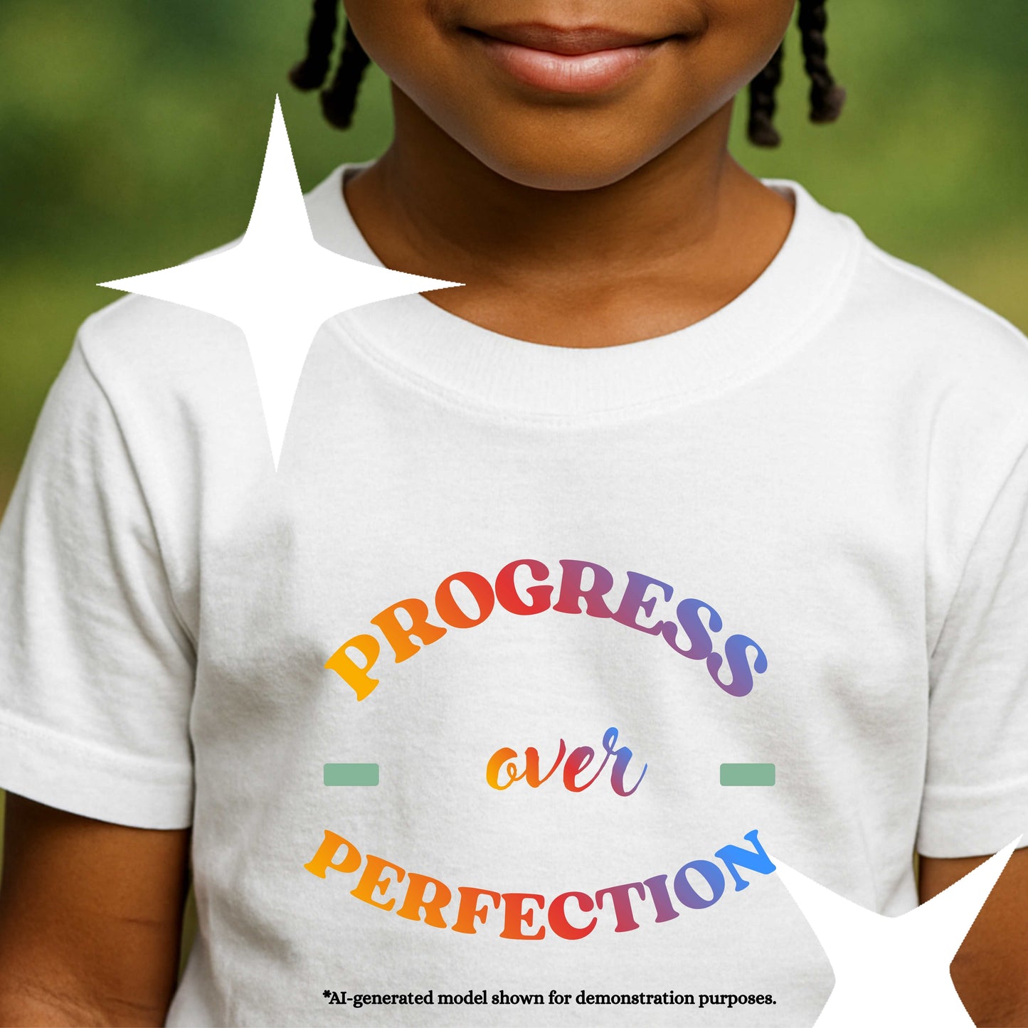 PROGRESS OVER PERFECTION.  100% Cotton T-Shirt