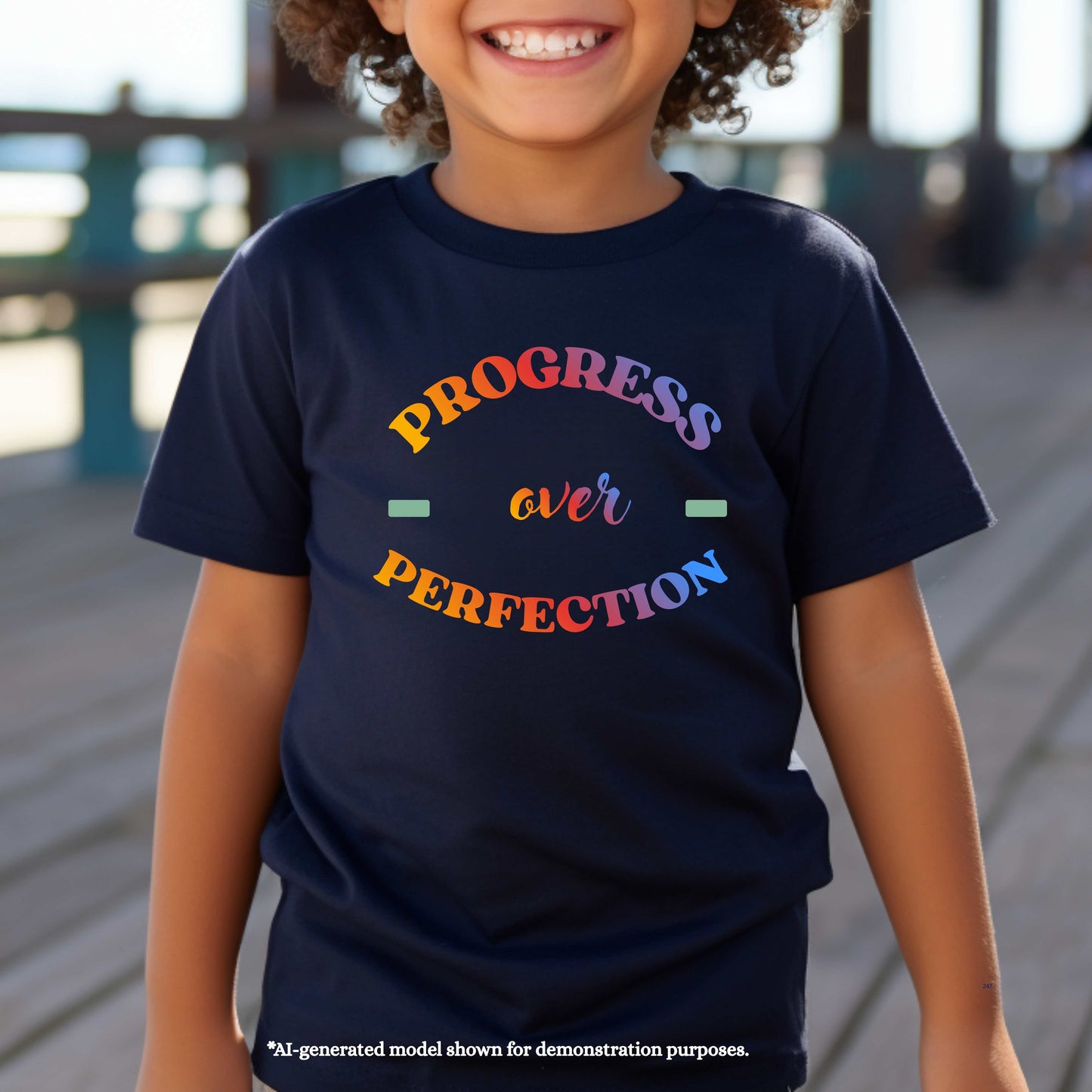 PROGRESS OVER PERFECTION.  100% Cotton T-Shirt