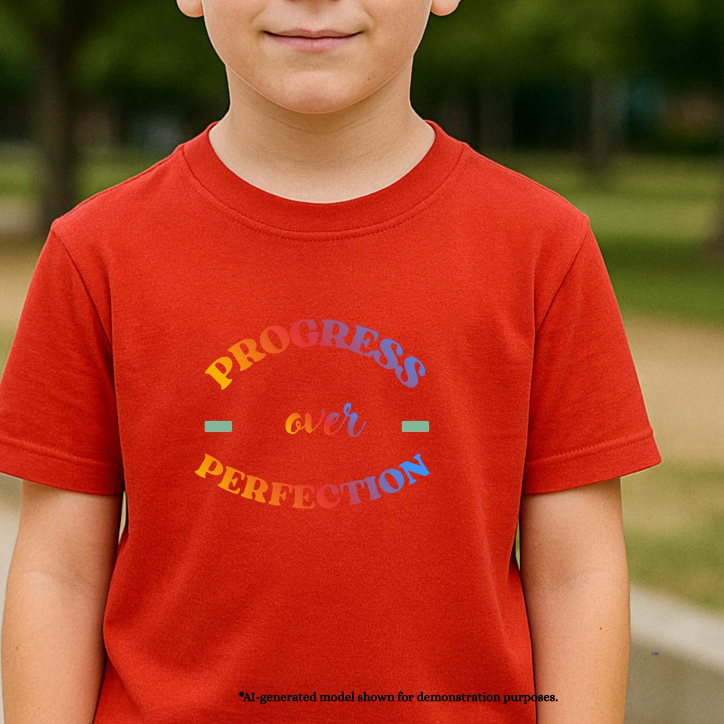 PROGRESS OVER PERFECTION.  100% Cotton T-Shirt