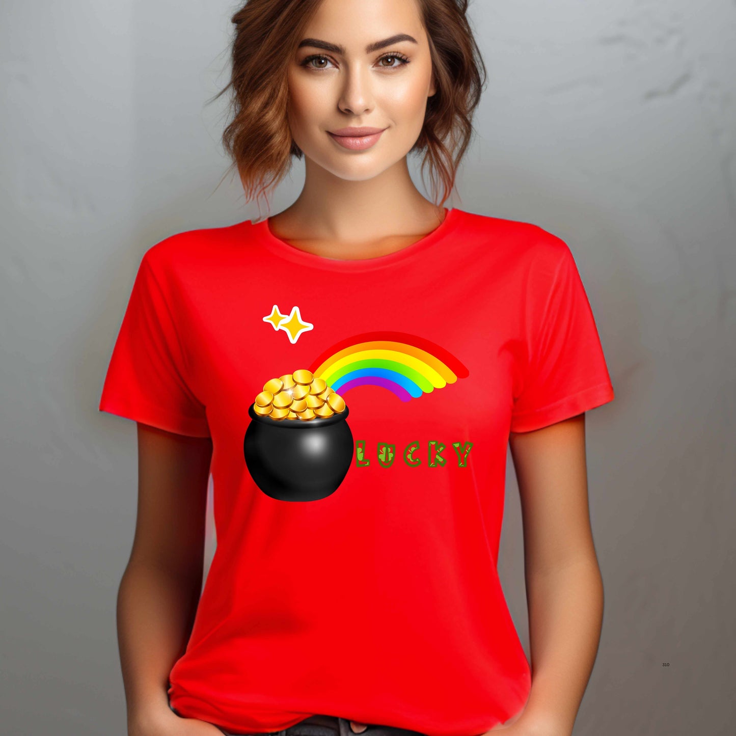 LUCKY  RAINBOW WITH A POT OF GOLD. T-Shirt