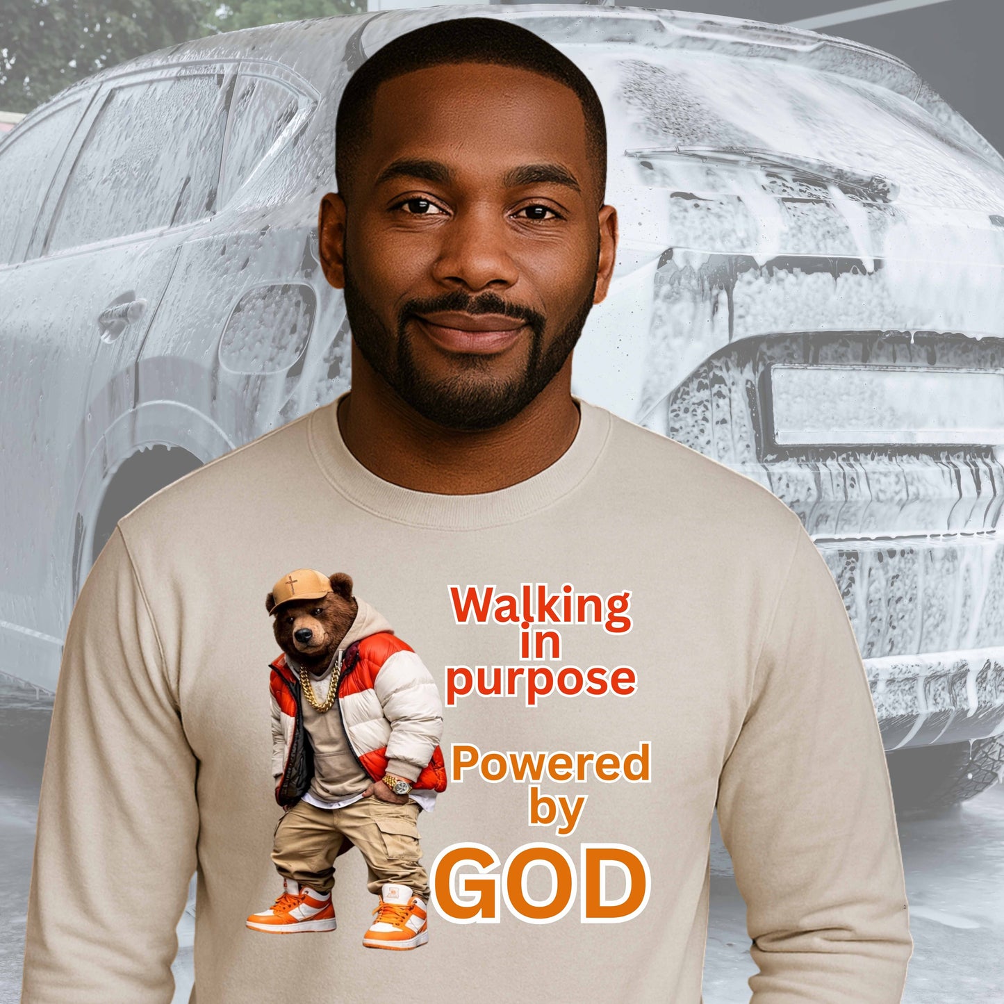 WALKING IN PURPOSE, POWERED BY GOD  Gildan Pullover Hoodie