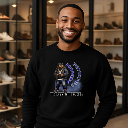 PROVIDED, PROTECTED, POWERFUL  Pullover Sweatshirt