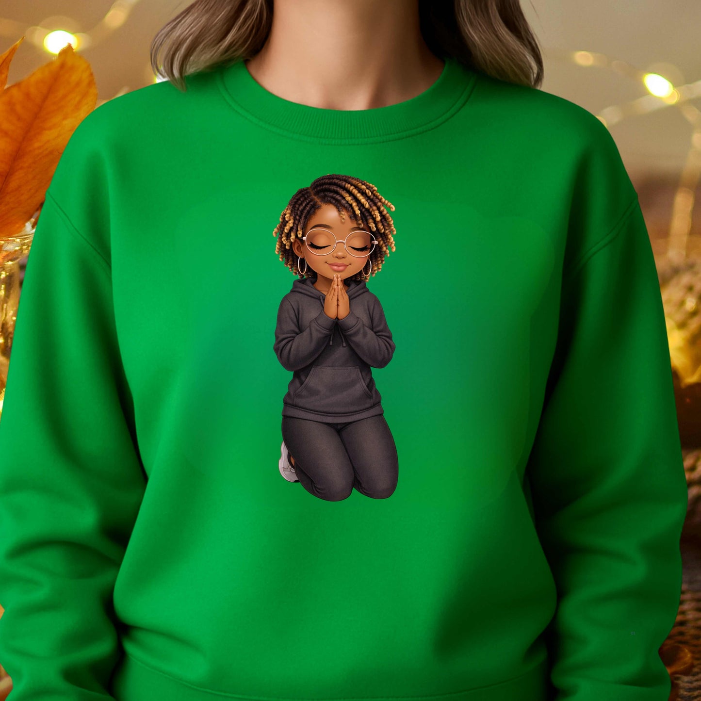 AFRICAN AMERICAN WOMAN PRAYING   Pullover Hoodie