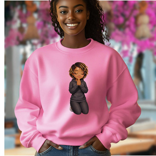 AFRICAN AMERICAN WOMAN PRAYING   Pullover Hoodie