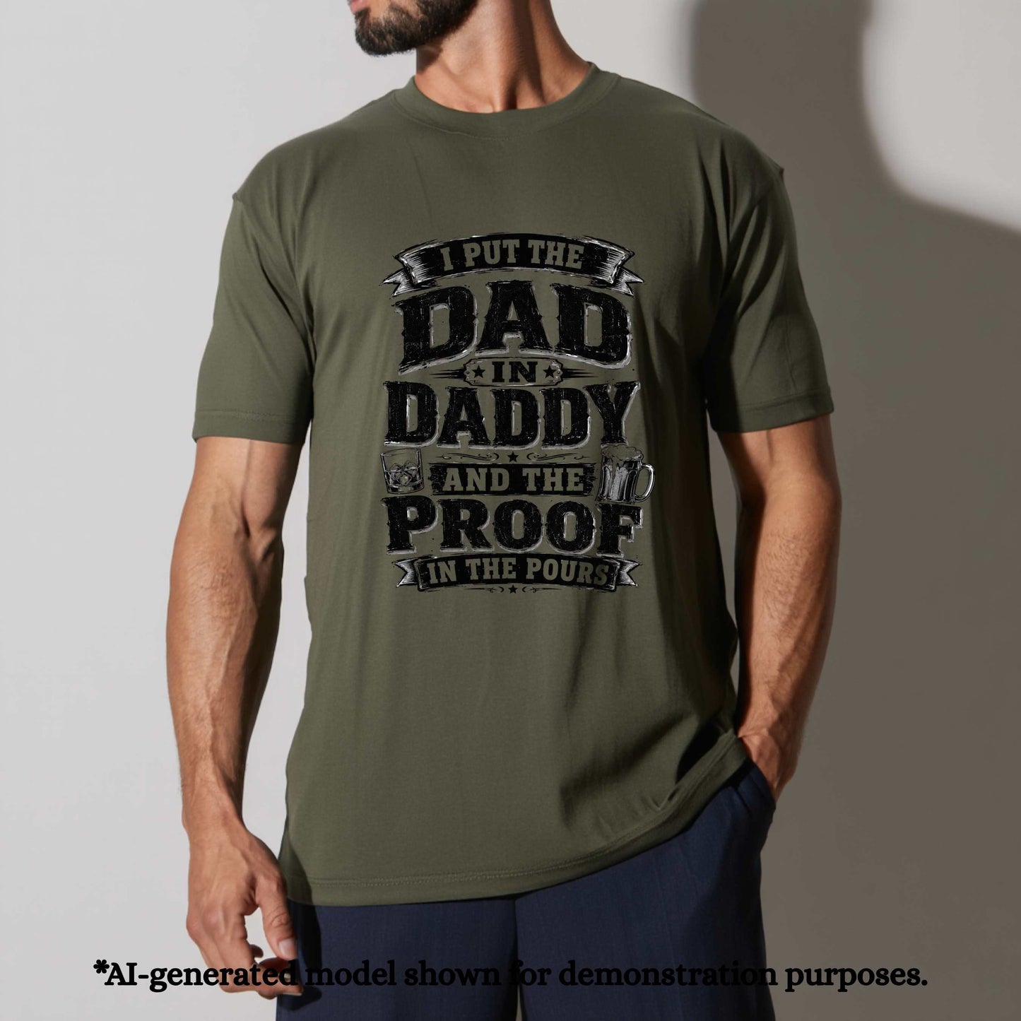 I PUT THE DAD IN DADDY AND THE PROOF IN THE POURS.. T-Shirt