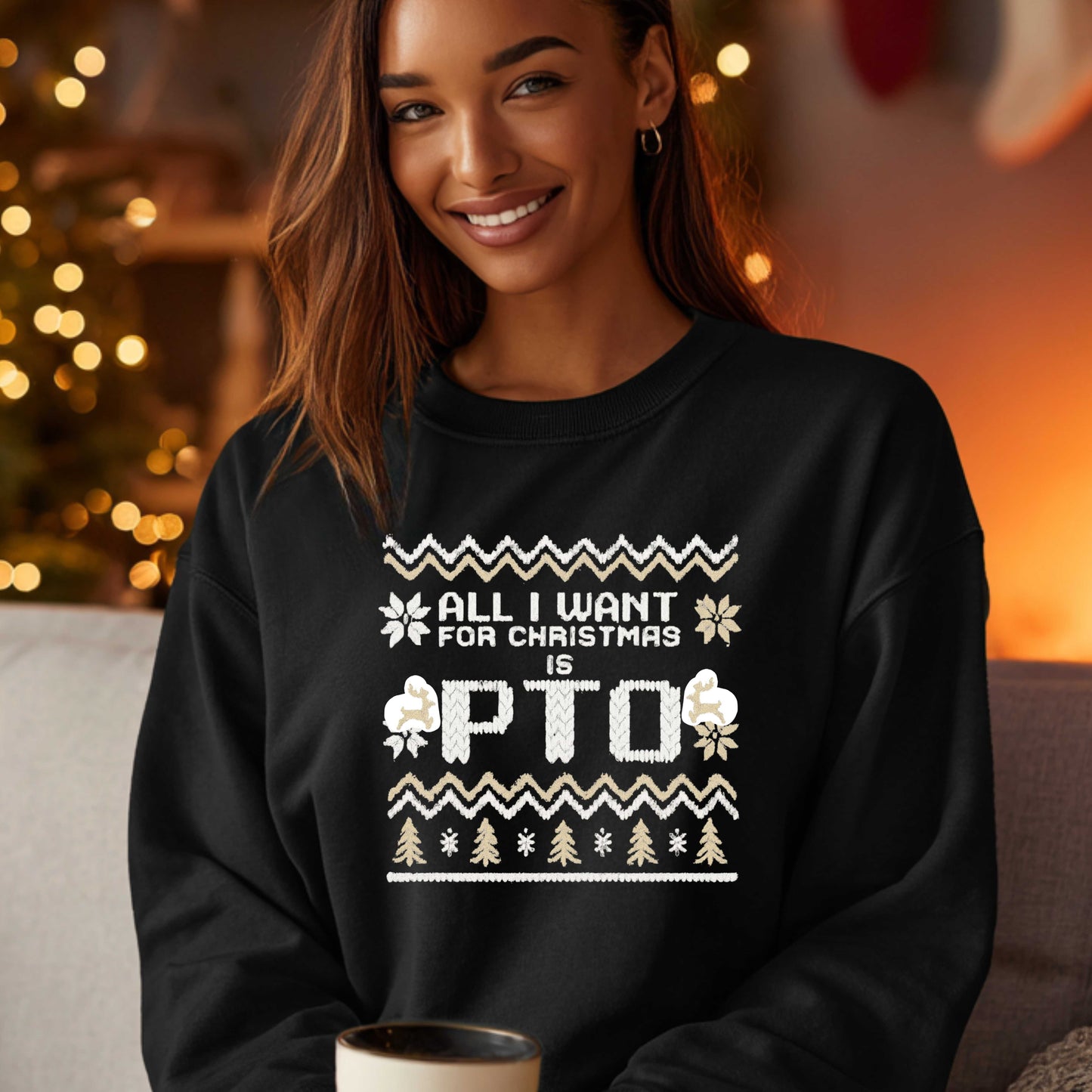 ALL I WANT FOR CHRISTMAS IS PTO   Crewneck Pullover Sweatshirt