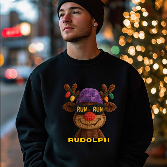 CROCHET RUN RUN RUDOLPH   Pullover Hoodie