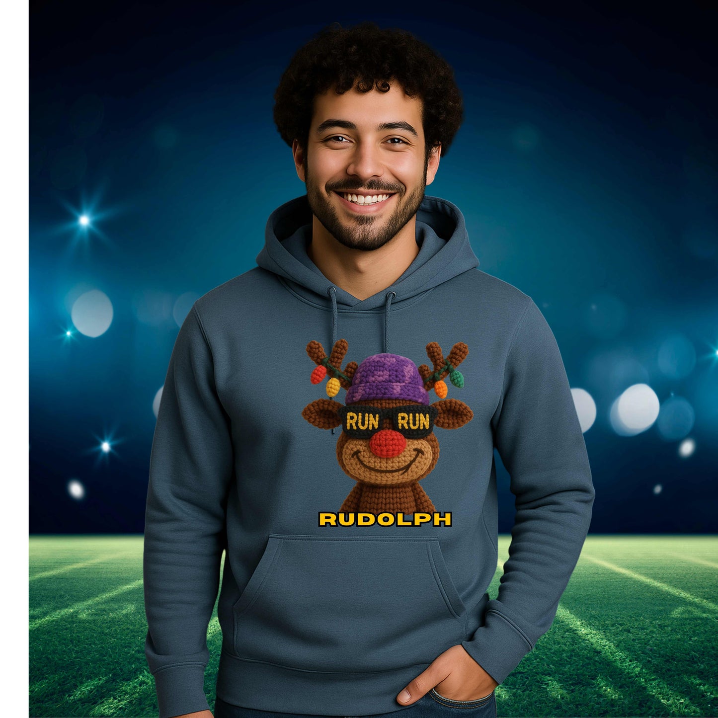 CROCHET RUN RUN RUDOLPH   Pullover Hoodie