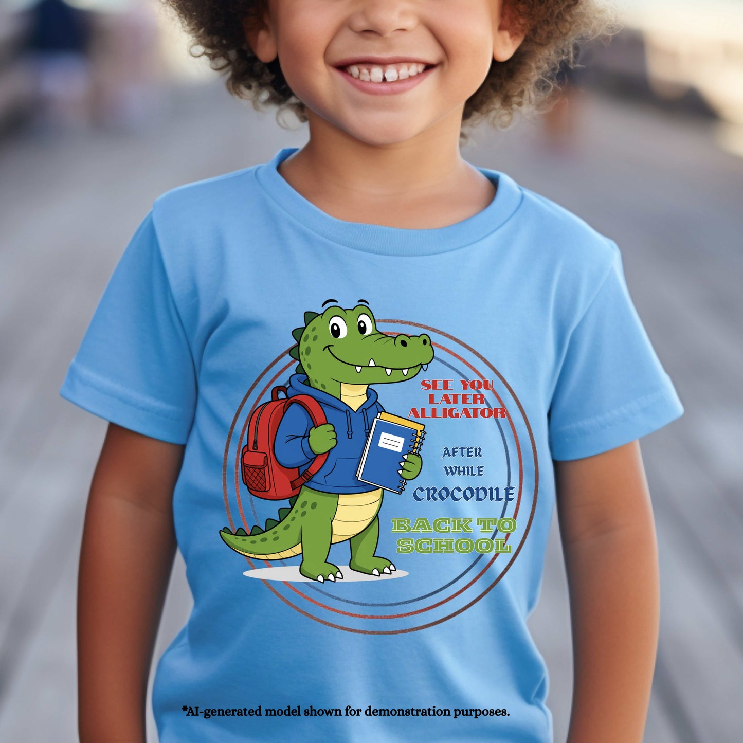 SEE YOU LATER ALLIGATOR, AFTER WHILE CROCODILE BACK TO SCHOOL. 100% Cotton T-Shirt