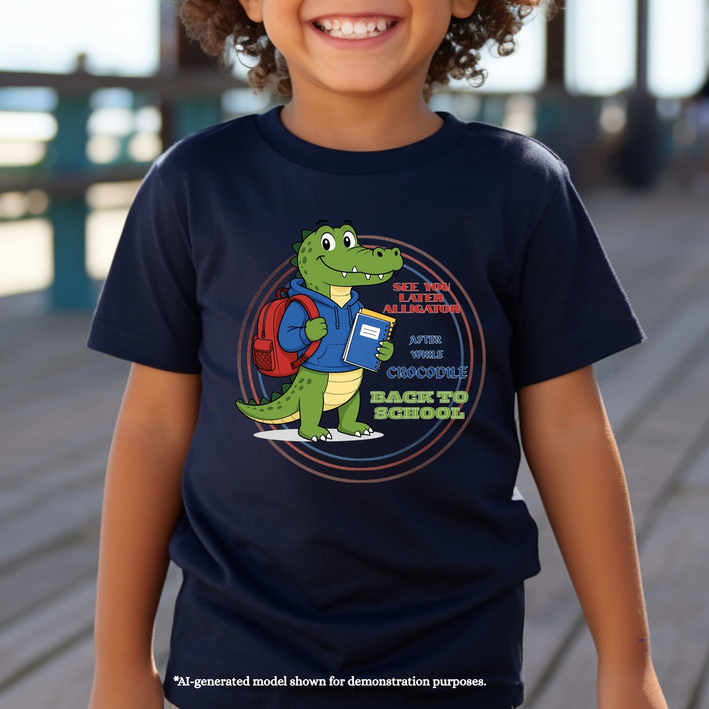 SEE YOU LATER ALLIGATOR, AFTER WHILE CROCODILE BACK TO SCHOOL. 100% Cotton T-Shirt