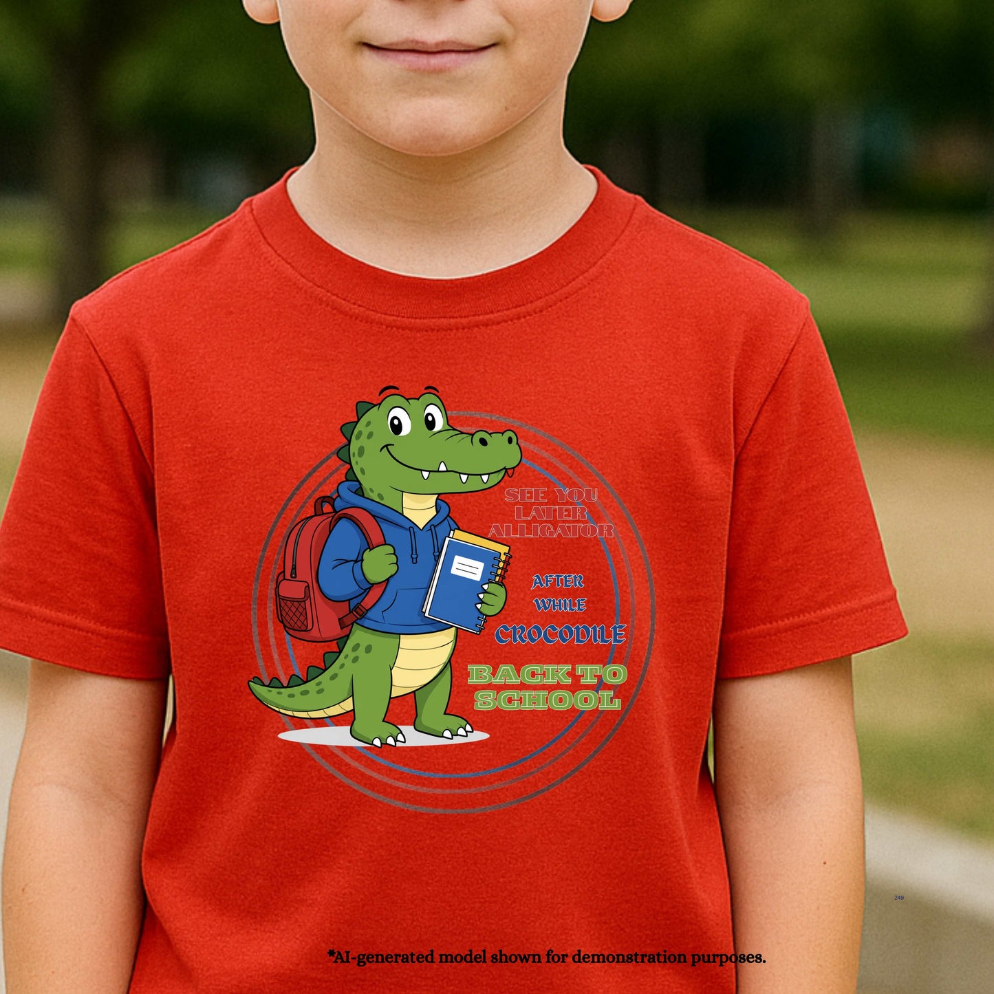 SEE YOU LATER ALLIGATOR, AFTER WHILE CROCODILE BACK TO SCHOOL. 100% Cotton T-Shirt