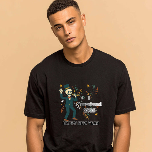 SKELTON I SURVIVED 2025 . T-Shirt