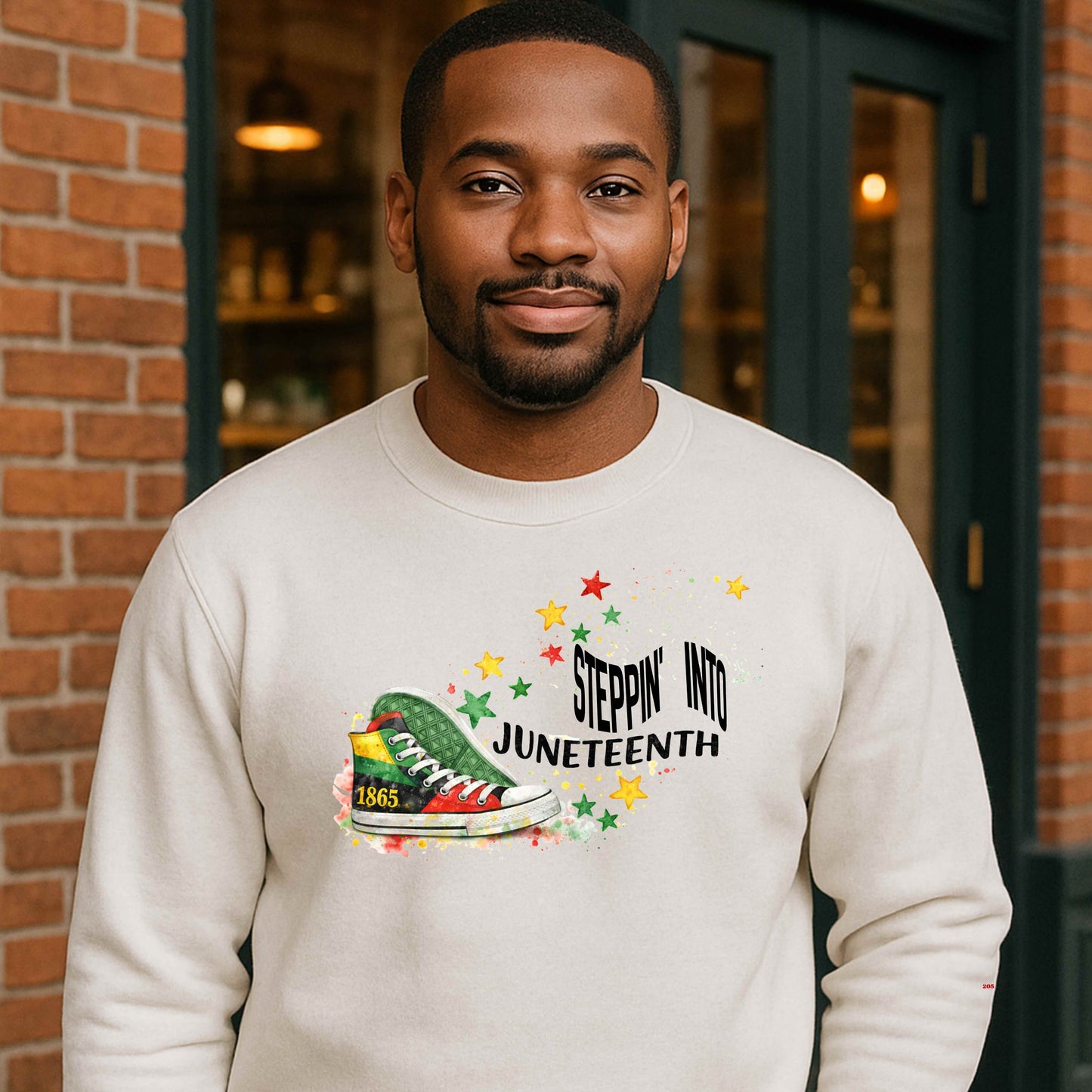 STEPPIN' INTO JUNETEENTH   Crewneck Pullover Sweatshirt