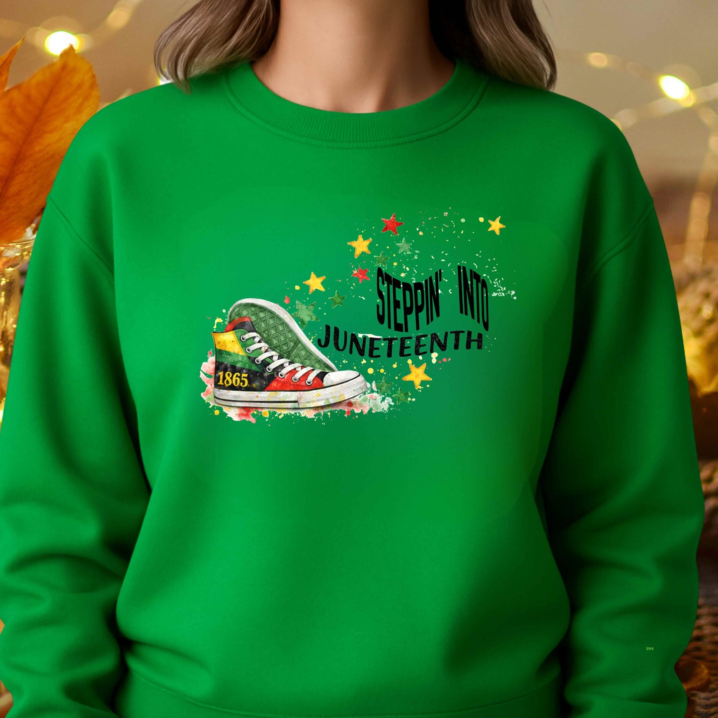 STEPPIN' INTO JUNETEENTH   Crewneck Pullover Sweatshirt