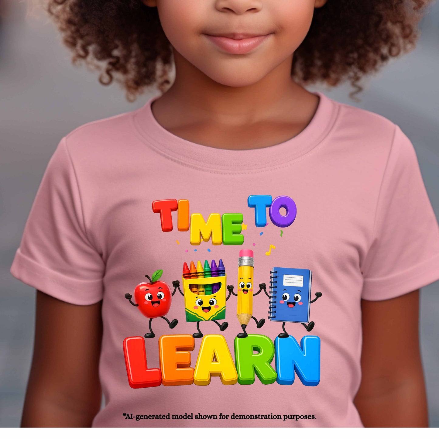 TIME TO LEARN.   100% Cotton T-Shirt