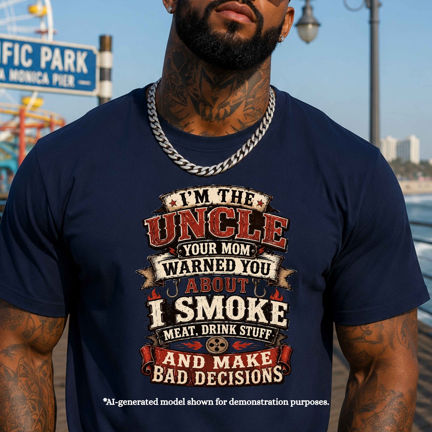 I'M THE UNCLE YOUR MOM WRNED YOU ABOUT I SMOKE STUFF T-Shirt