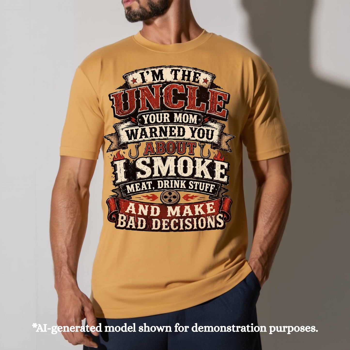 I'M THE UNCLE YOUR MOM WRNED YOU ABOUT I SMOKE STUFF T-Shirt