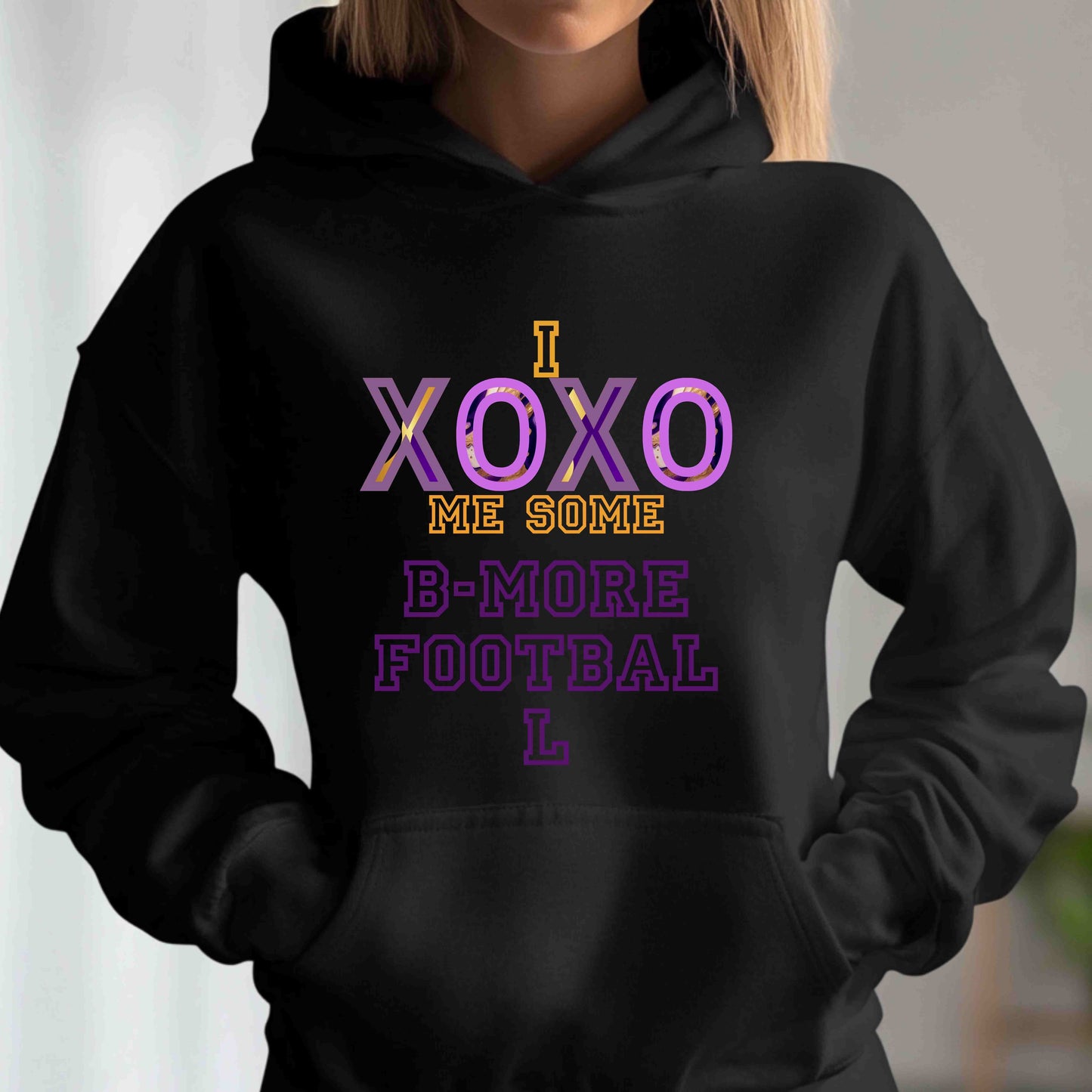 I LOVE BMORE FOOTBALL  Pullover Hoodie