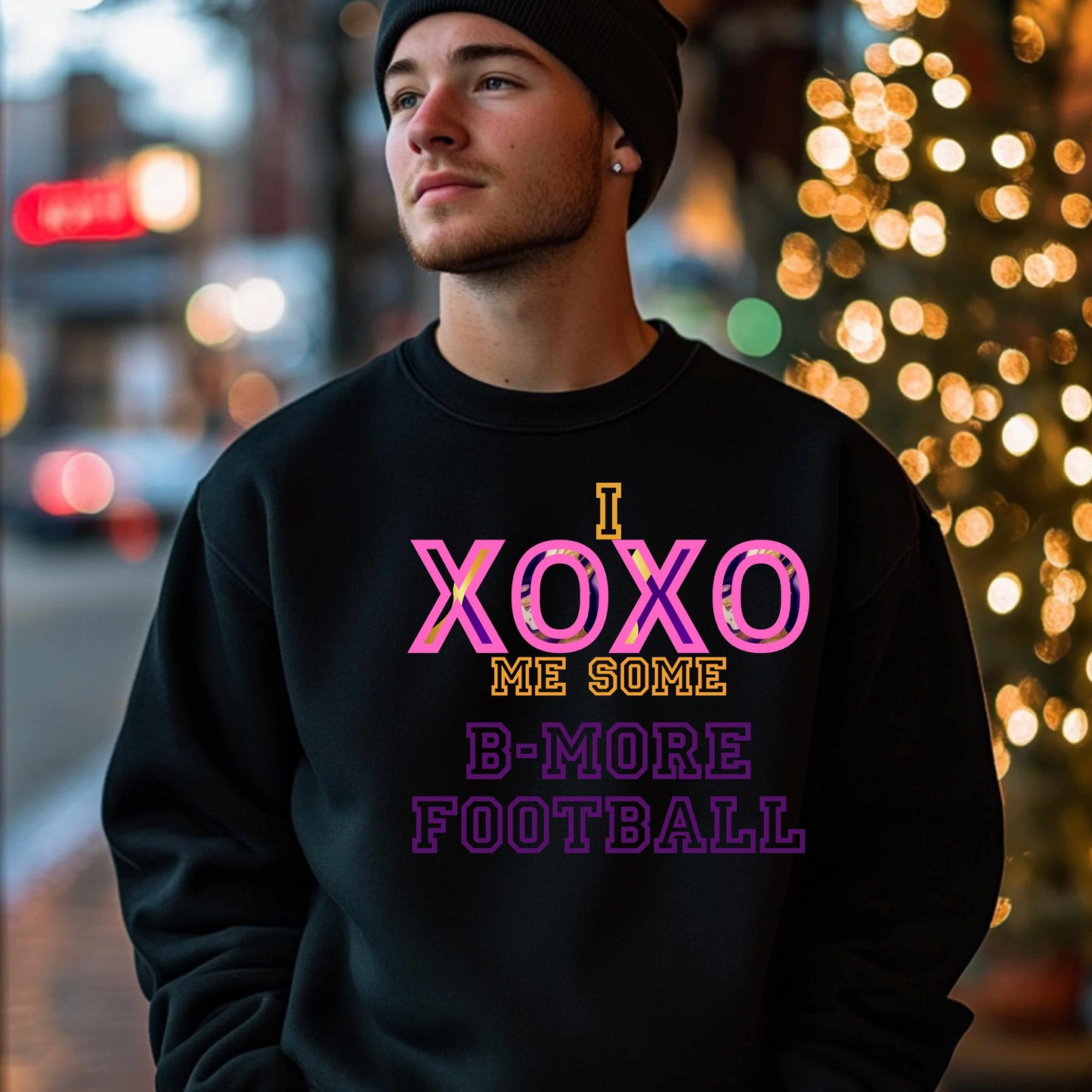 I LOVE BMORE FOOTBALL  Pullover Hoodie
