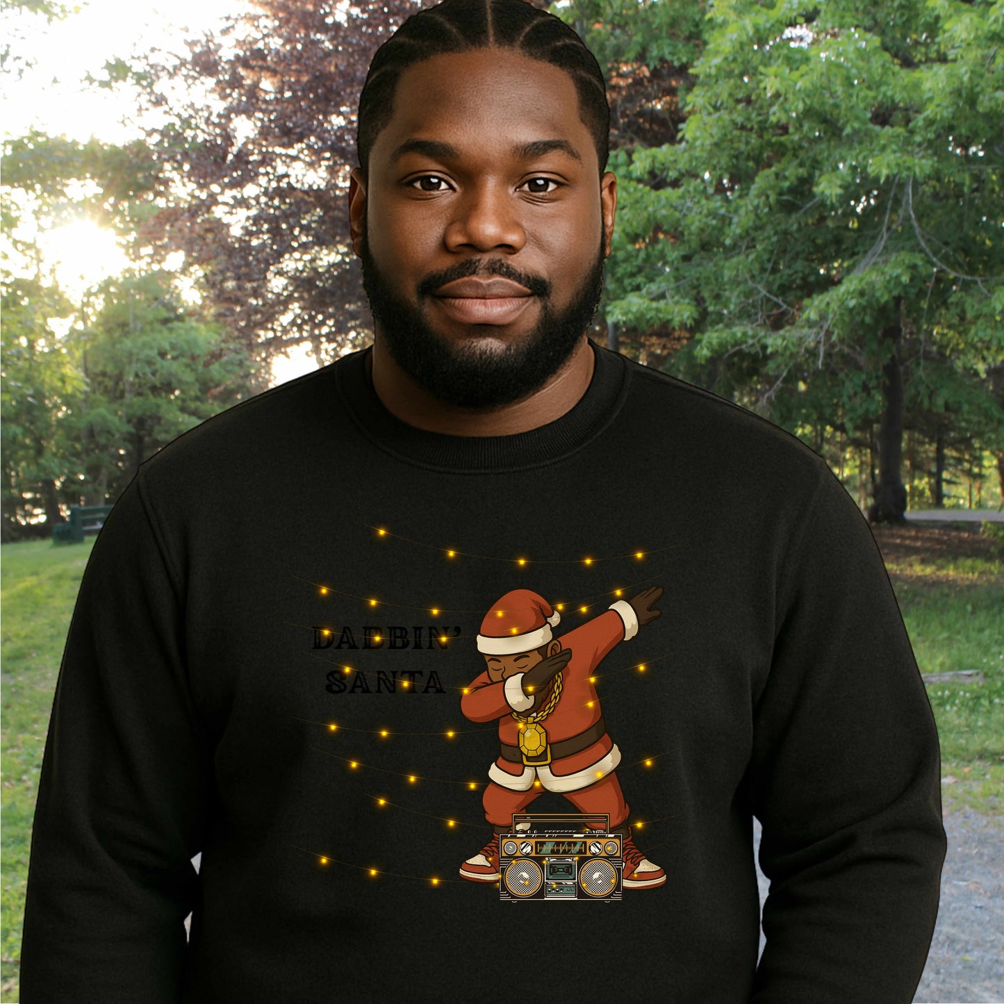 African  American dabbin Santa  Pullover Hoodie