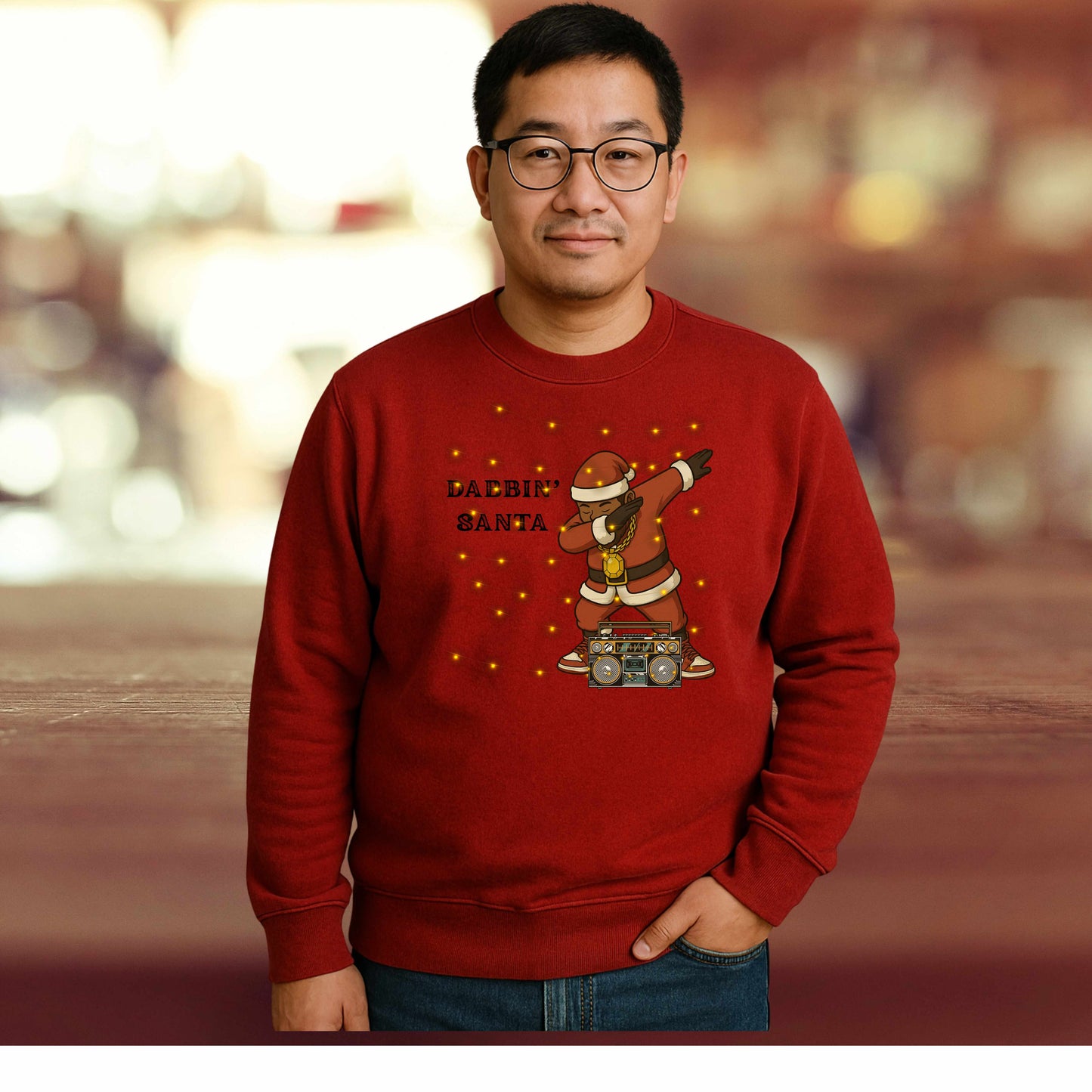 African  American dabbin Santa  Pullover Hoodie