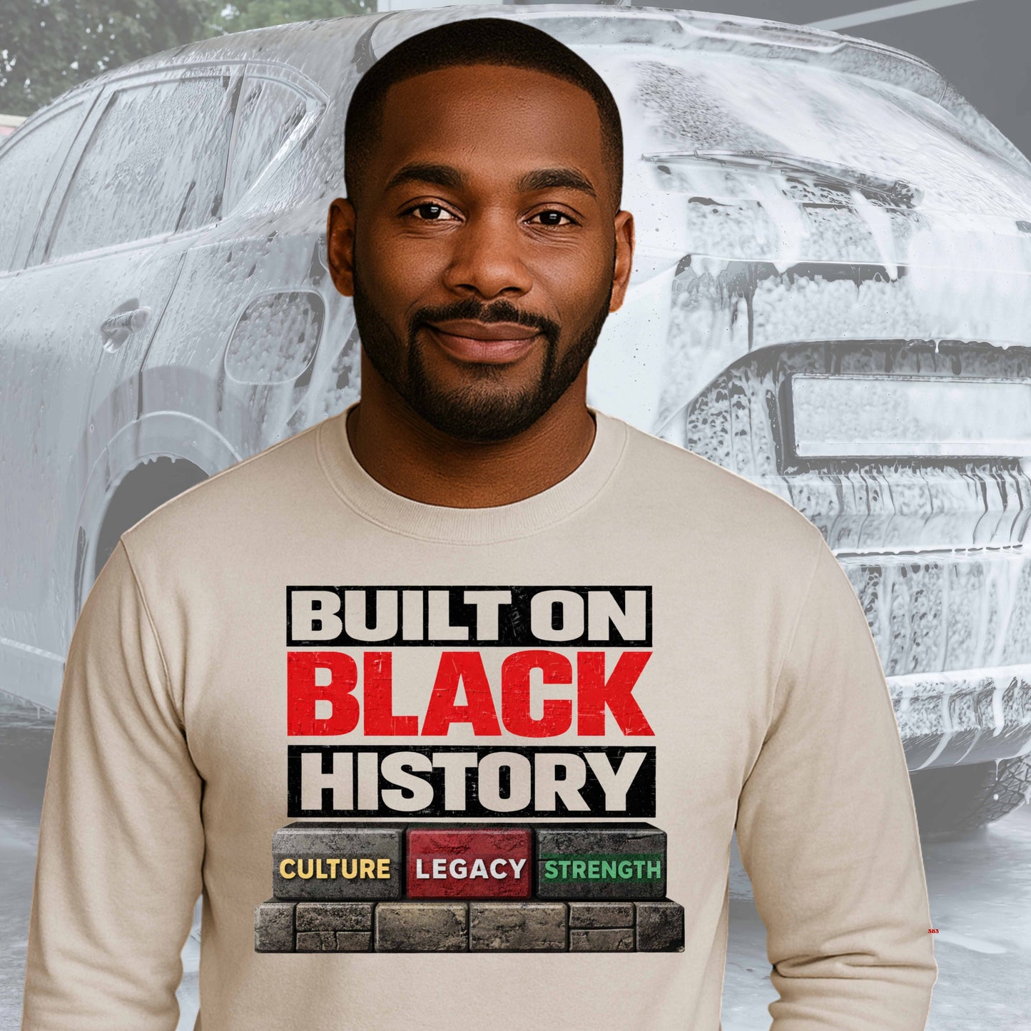 BUILT ON BLACK HISTORY, CULTURE, LEGACY AND STRENGTH.   Crewneck Pullover Sweatshirt