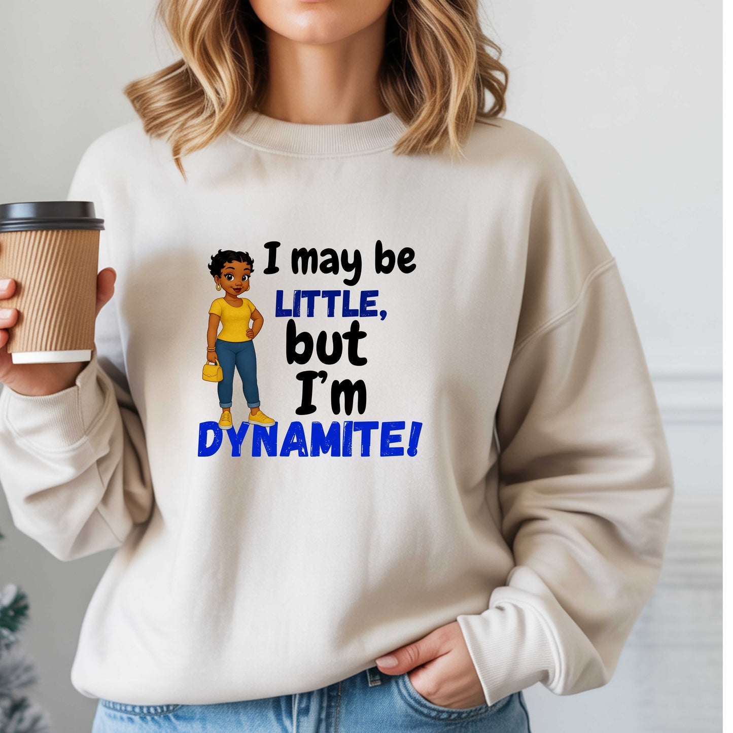 i may be little   Crewneck Pullover Sweatshirt