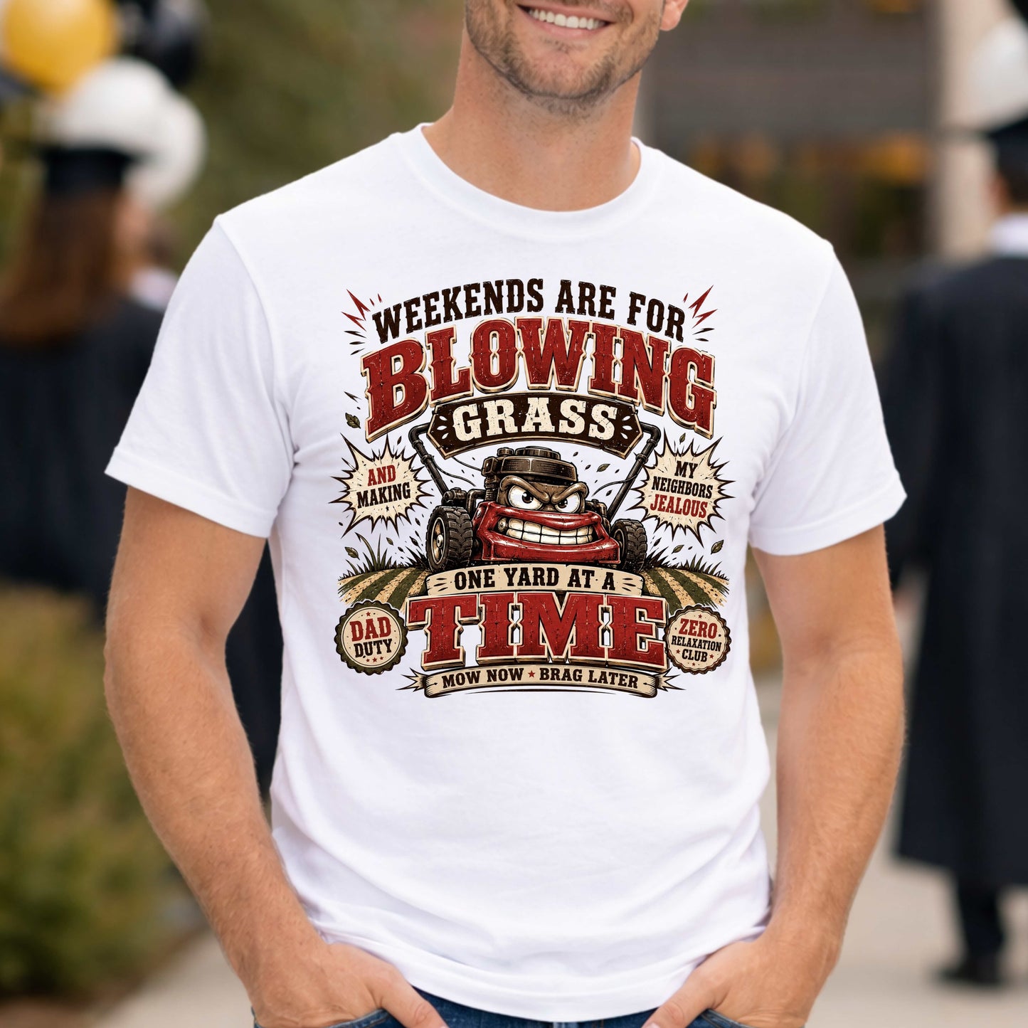 Weekends are for blowing grass. T-Shirt