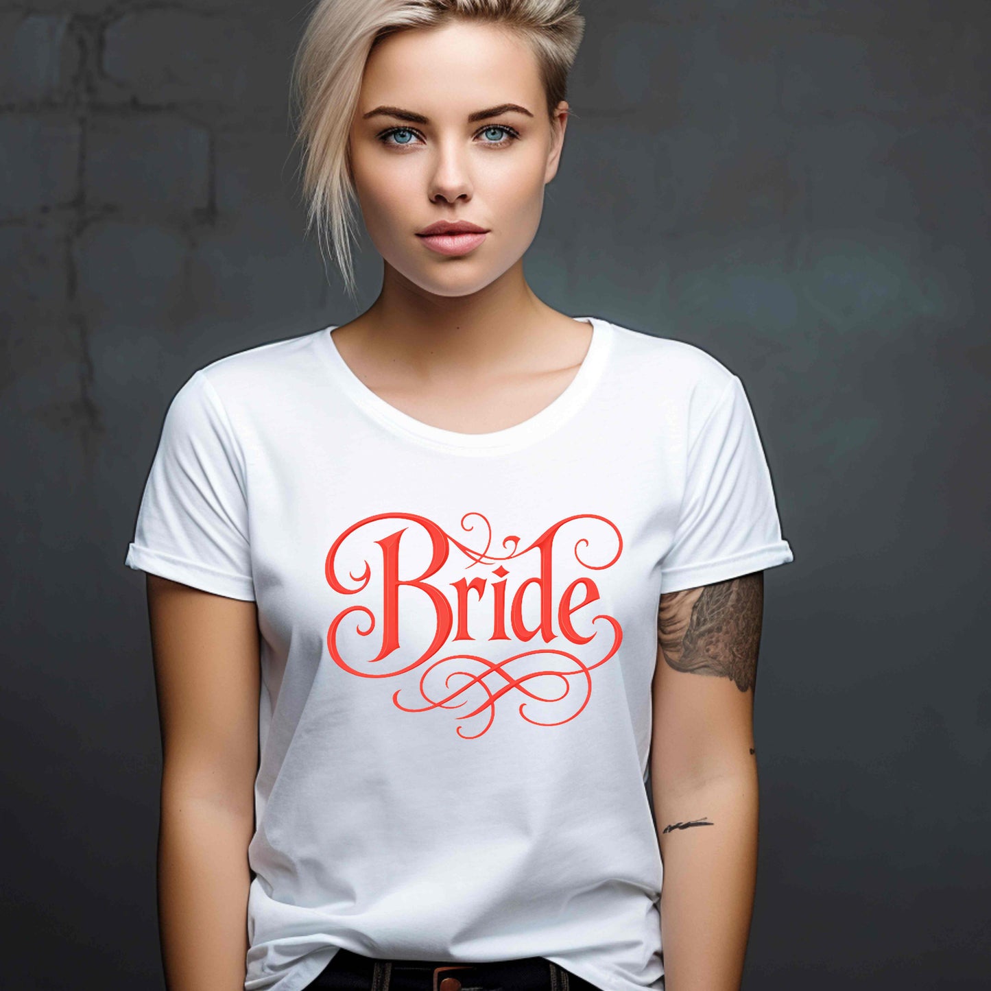 Bride  front and back  . T-Shirt