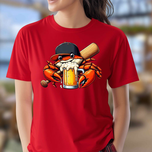 Maryland crab, beer and baseball-Shirt