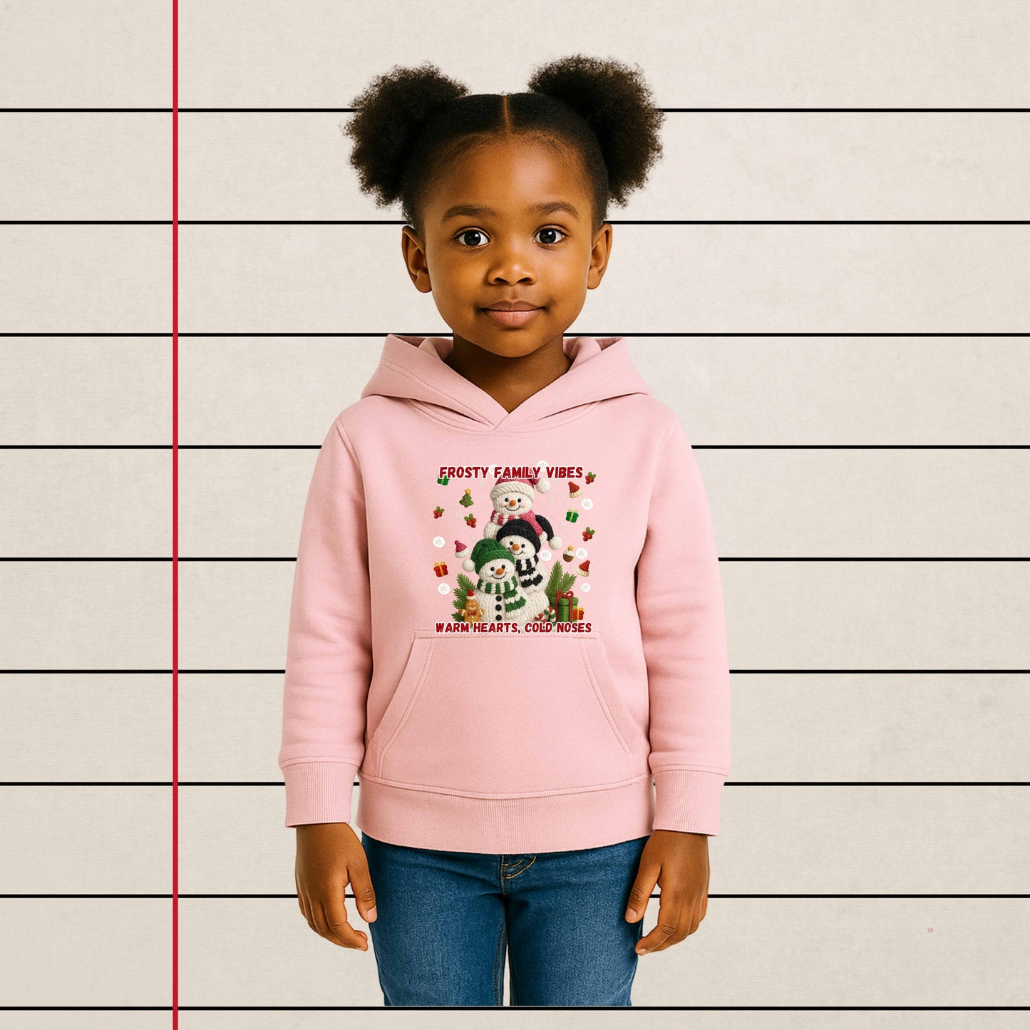 frosty family vibes   Youth Pullover Hoodie