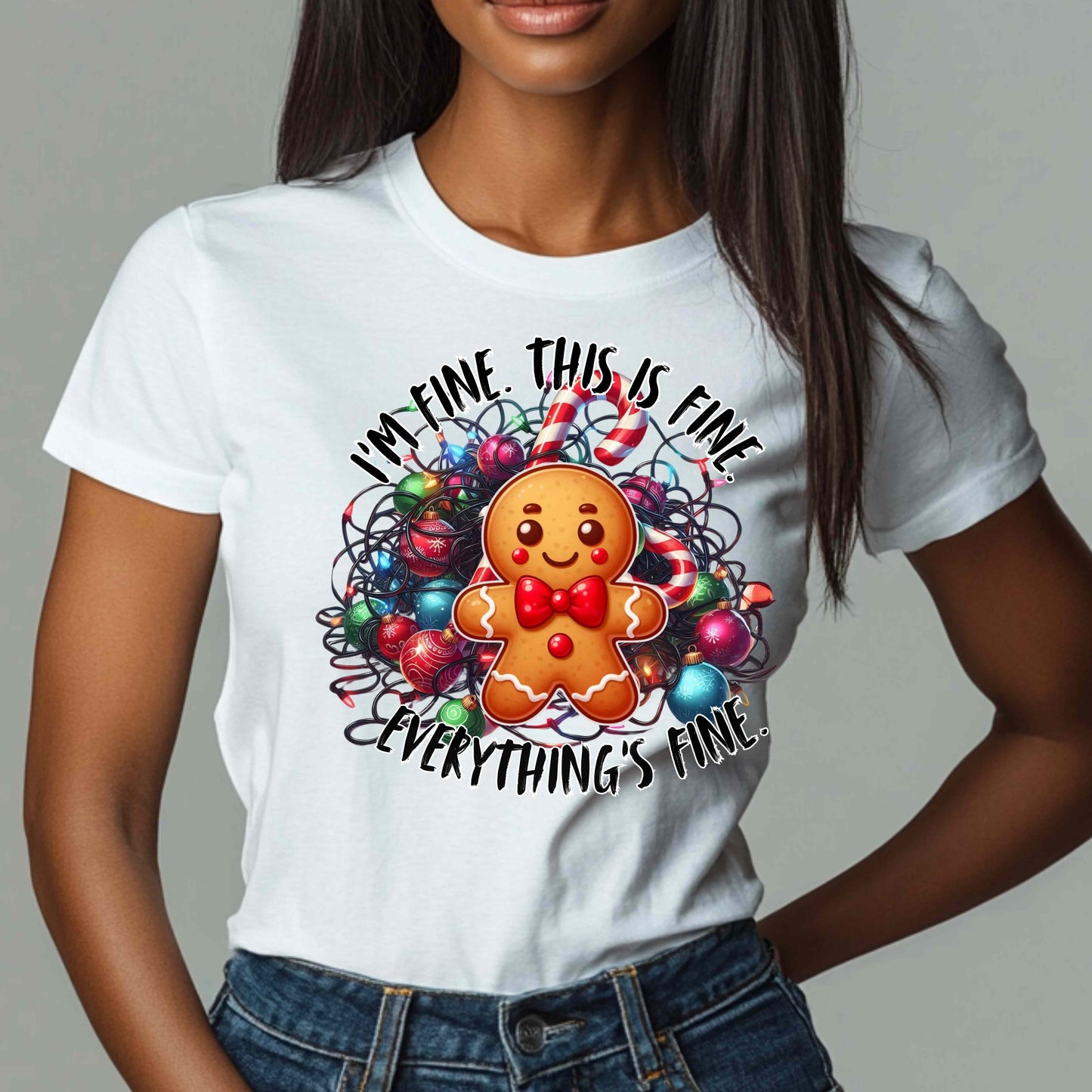 gingerbread man fine , Christmas . T-Shirt